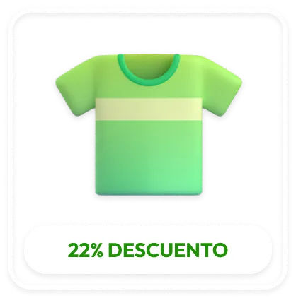 Camiseta con 22% de descuento
