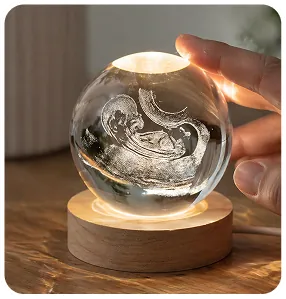 Esfera de cristal con luz