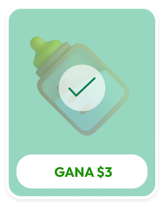 Biberón, gana 3 dólares